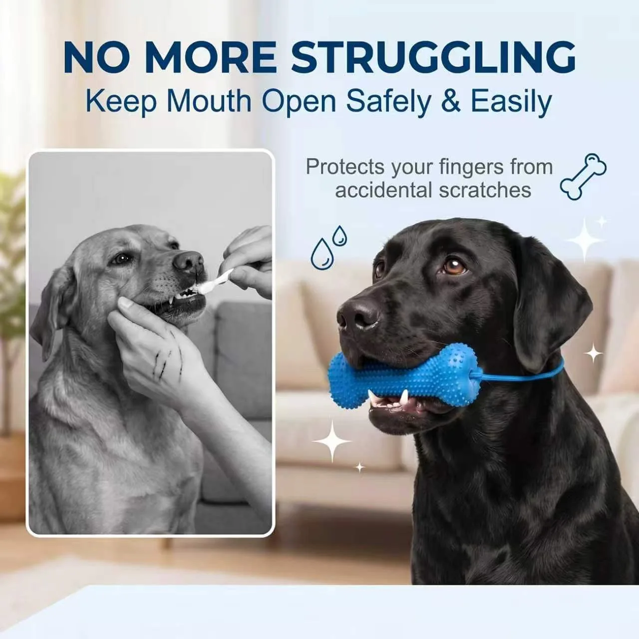 Reusable Dog Chew Toy Rubber B - Teeth Cleaning Dog Chew Bone recension och pris